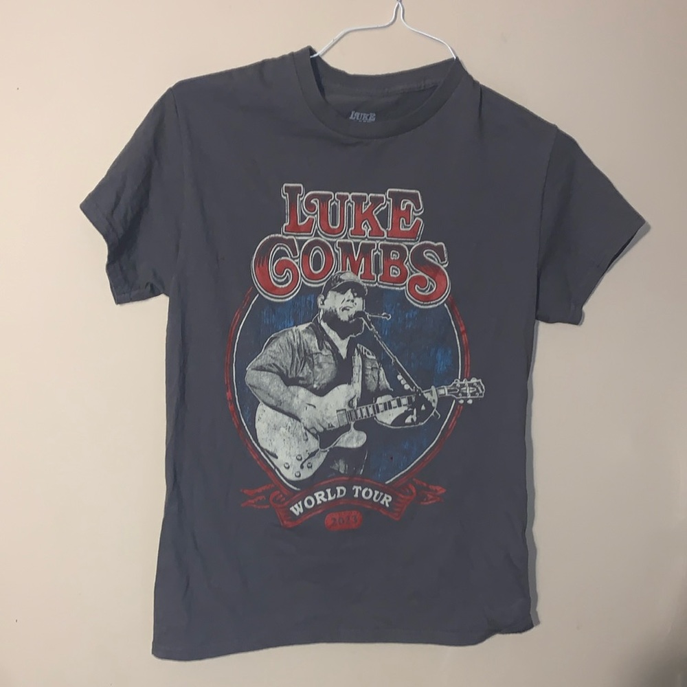 Luke Combs Small Gray 2023 World Tour T-shirt